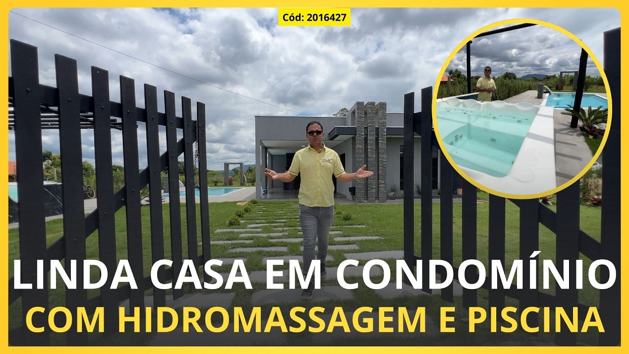 CASA COM LAZER COMPLETO: HIDROMASSAGEM E PISCINA – POR APENAS R$ 570 MIL