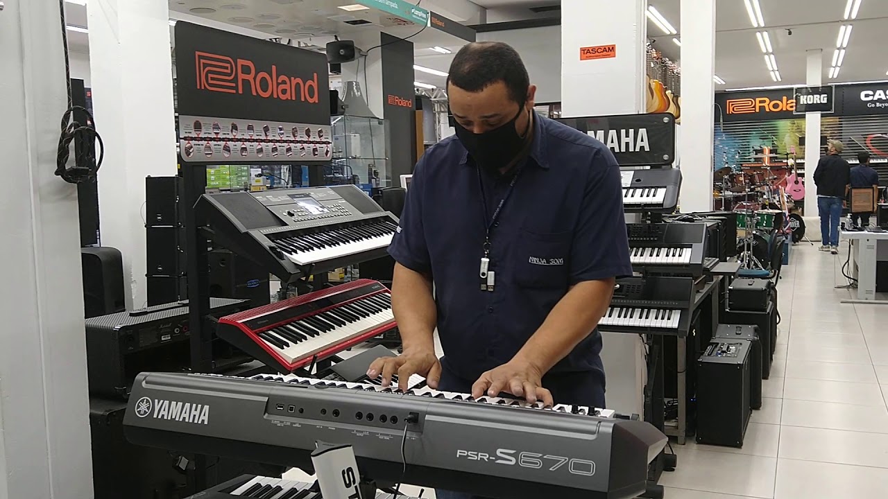 Testando Teclado Yamaha PSR 670.