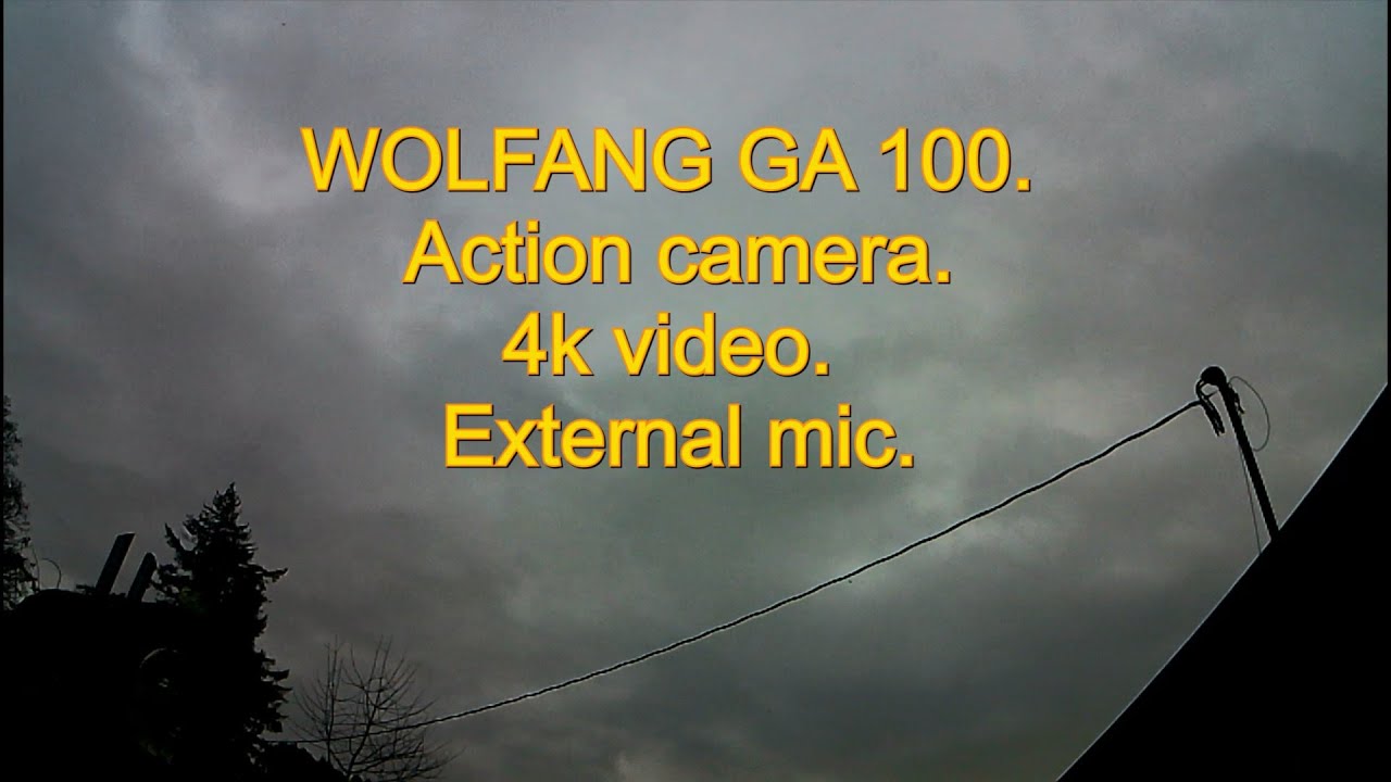 Экшн-камера WOLFANG GA100 с внешним микрофоном.