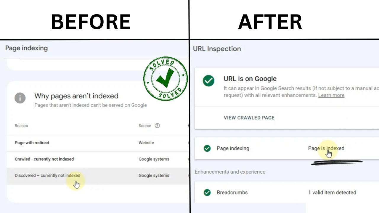 blogger pages not indexing | discovered but page not indexing (Problem Solved)