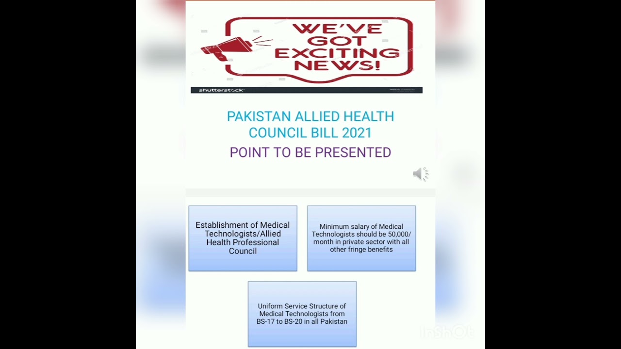 Points presented the bill of  Allied health sciences council Pakisten