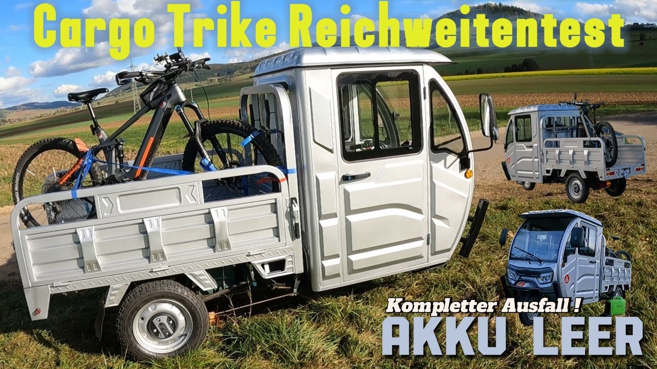 Cargo Trike Tour - Akku Test - So weit kommst Du mit dem Lastendreirad wirklich ‼️E Ape Tuk Tuk