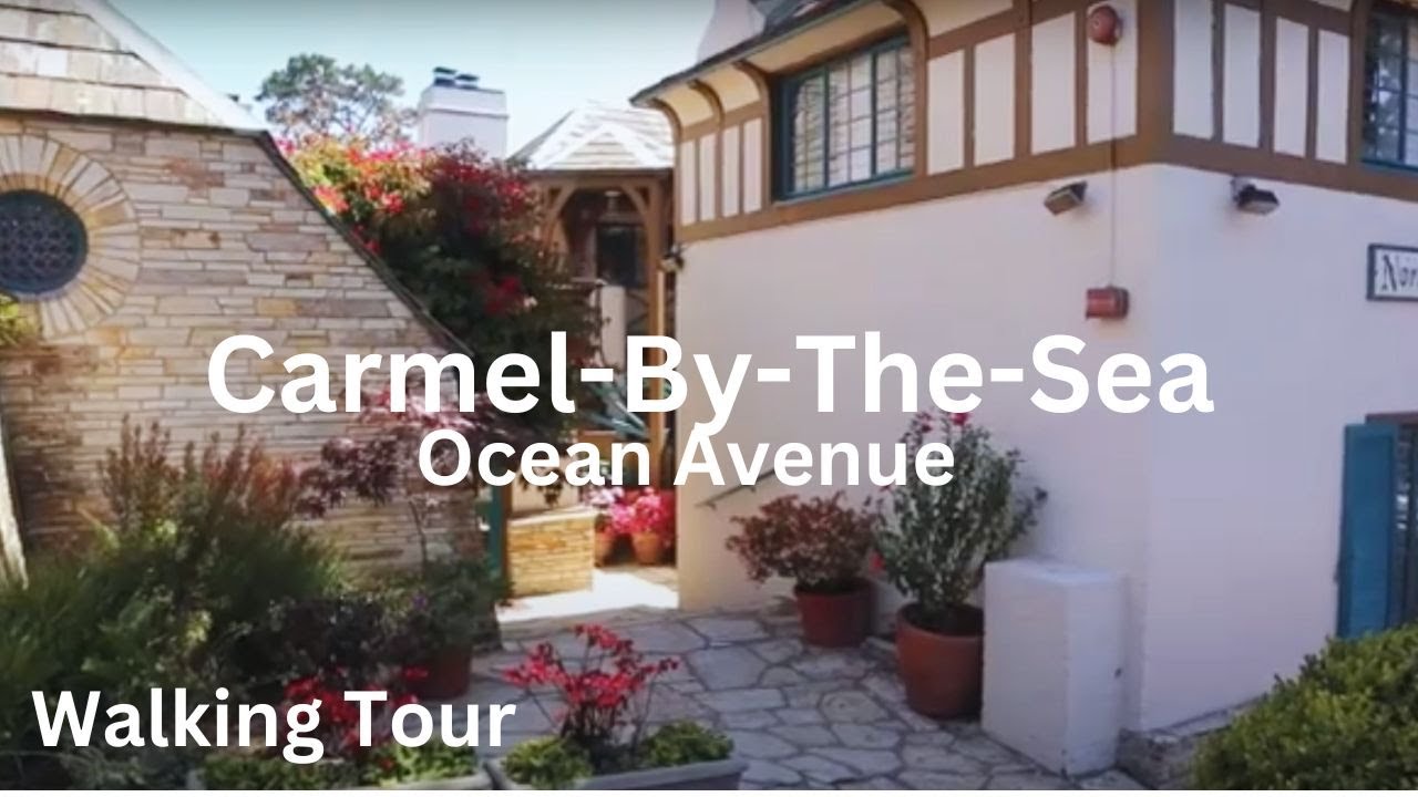 Carmel-By-The-Sea, California Ocean Avenue  |  Walking Tour In 4K July 2024