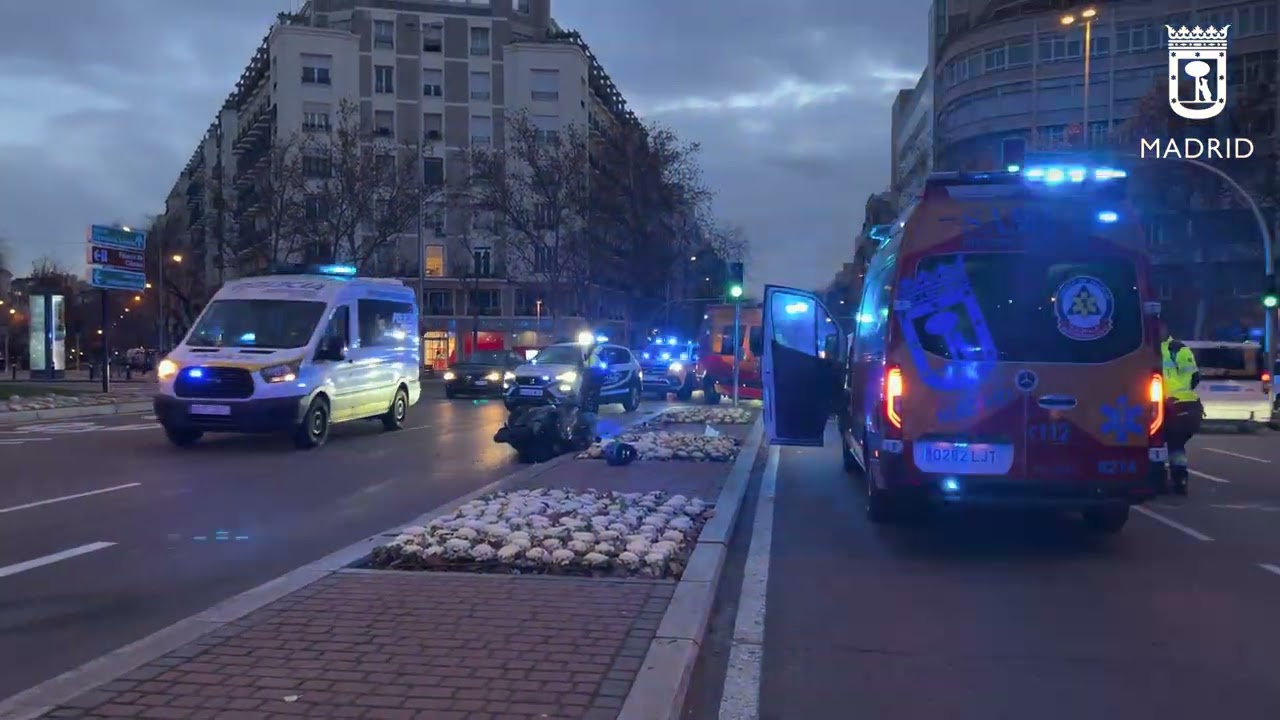 Accidente de moto en plaza de Manuel Becerra, 7enero25