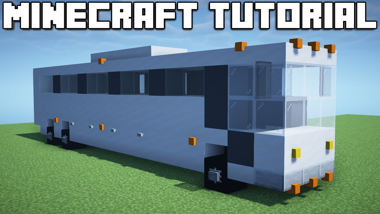 How to Build a CHARTER BUS in Minecraft! (Easy Tutorial!)
