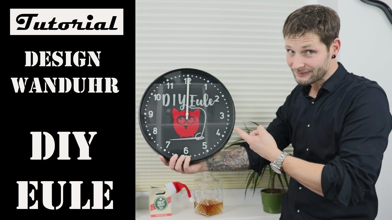 Tolles Geschenk | Wanduhr selber bauen | Zifferblatt selbst gestallten | #DIY_Uhrenbauer #DIY_Eule