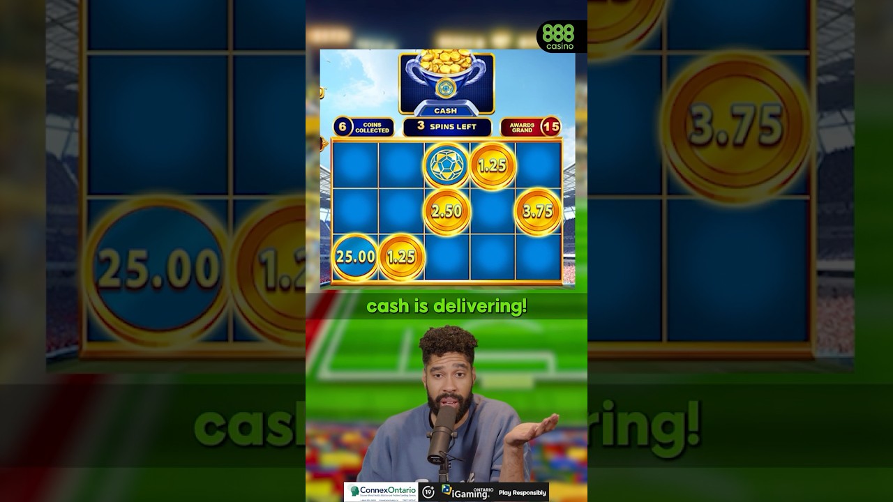Unlocking the Cash Bonus Game in the Gold Trio Football slot! #ad #casino #slots