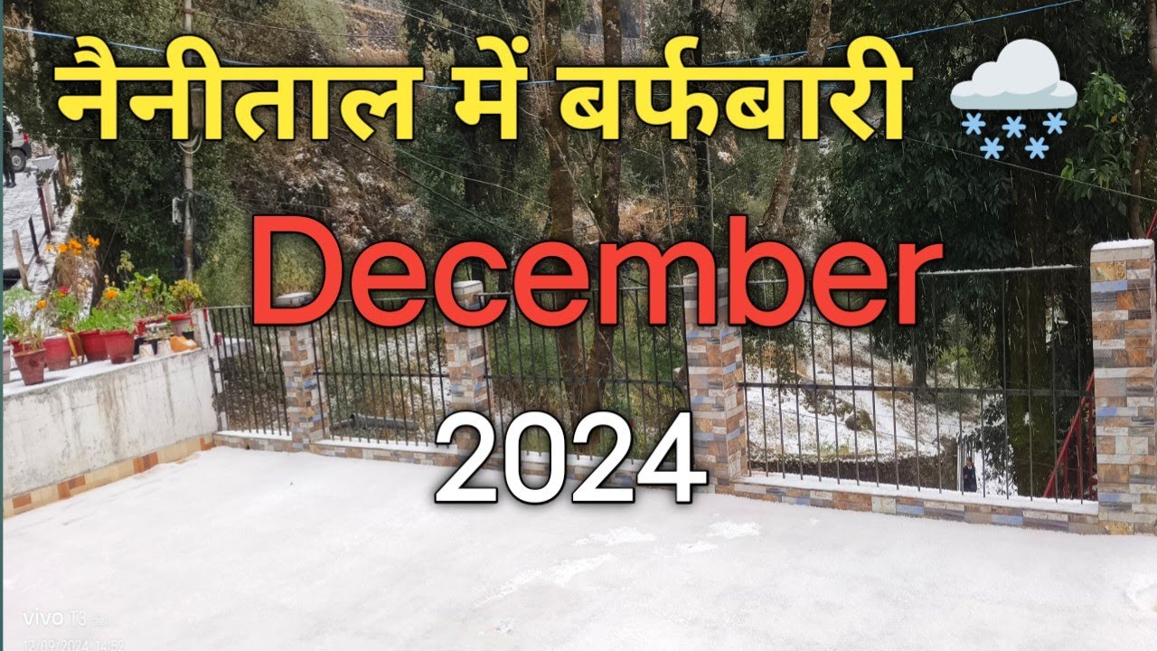 नैनीताल में 2024 की पहली बर्फबारी🌨️ #nainital #snowfall ll the Kumaoni culture ll #snow #nature