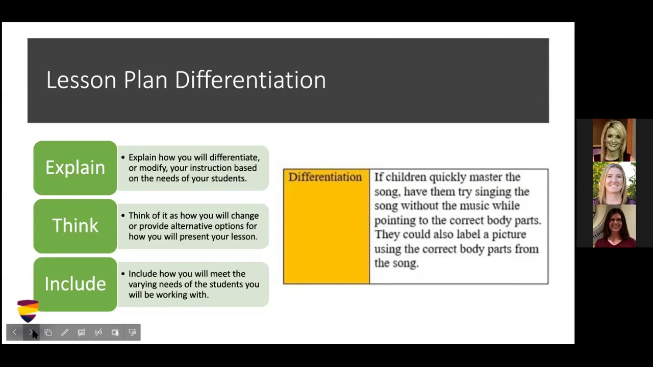 What is the Differentiation Section of a Lesson Plan?