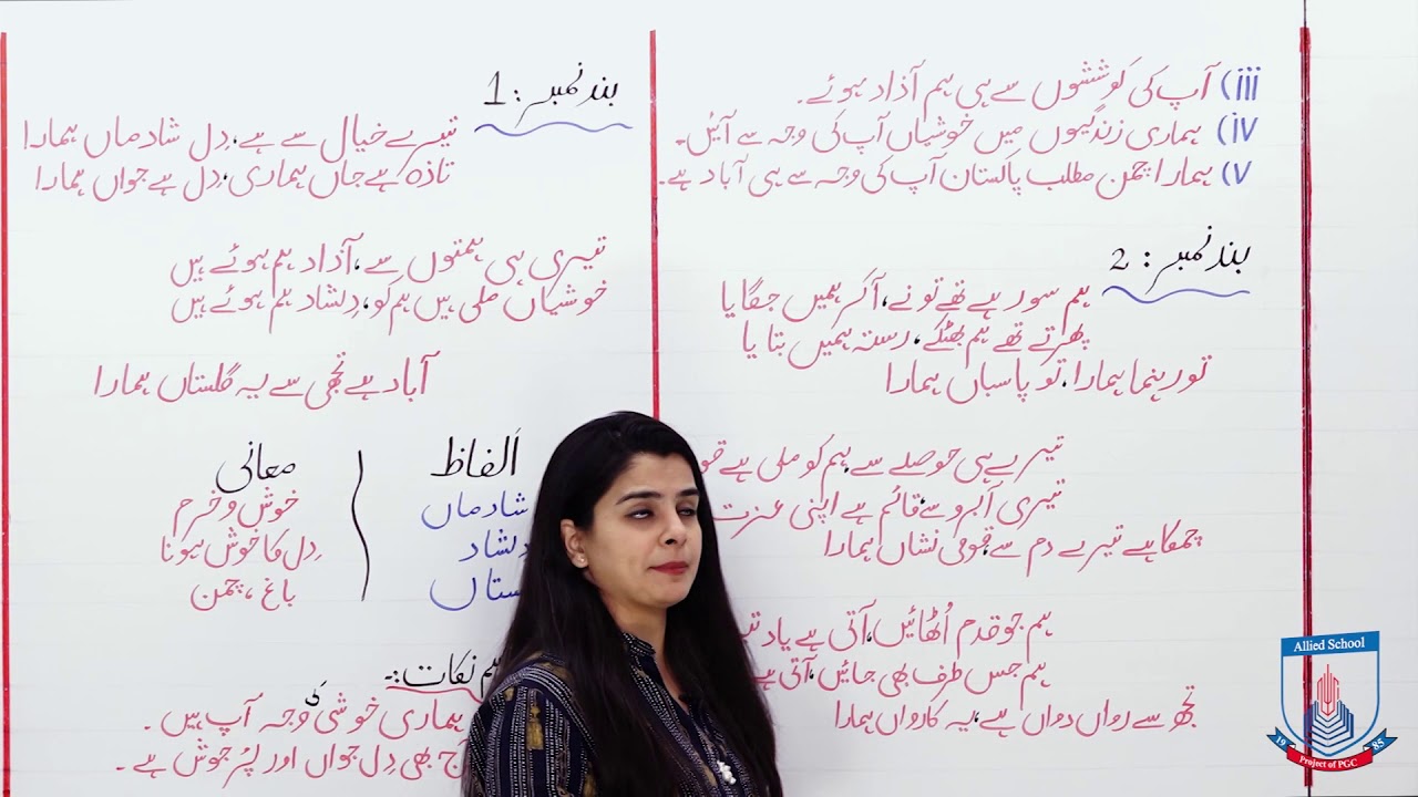 Class 7 - Urdu - Lecture 6 - Quaid e Azam - Alfaz maani - Allied School