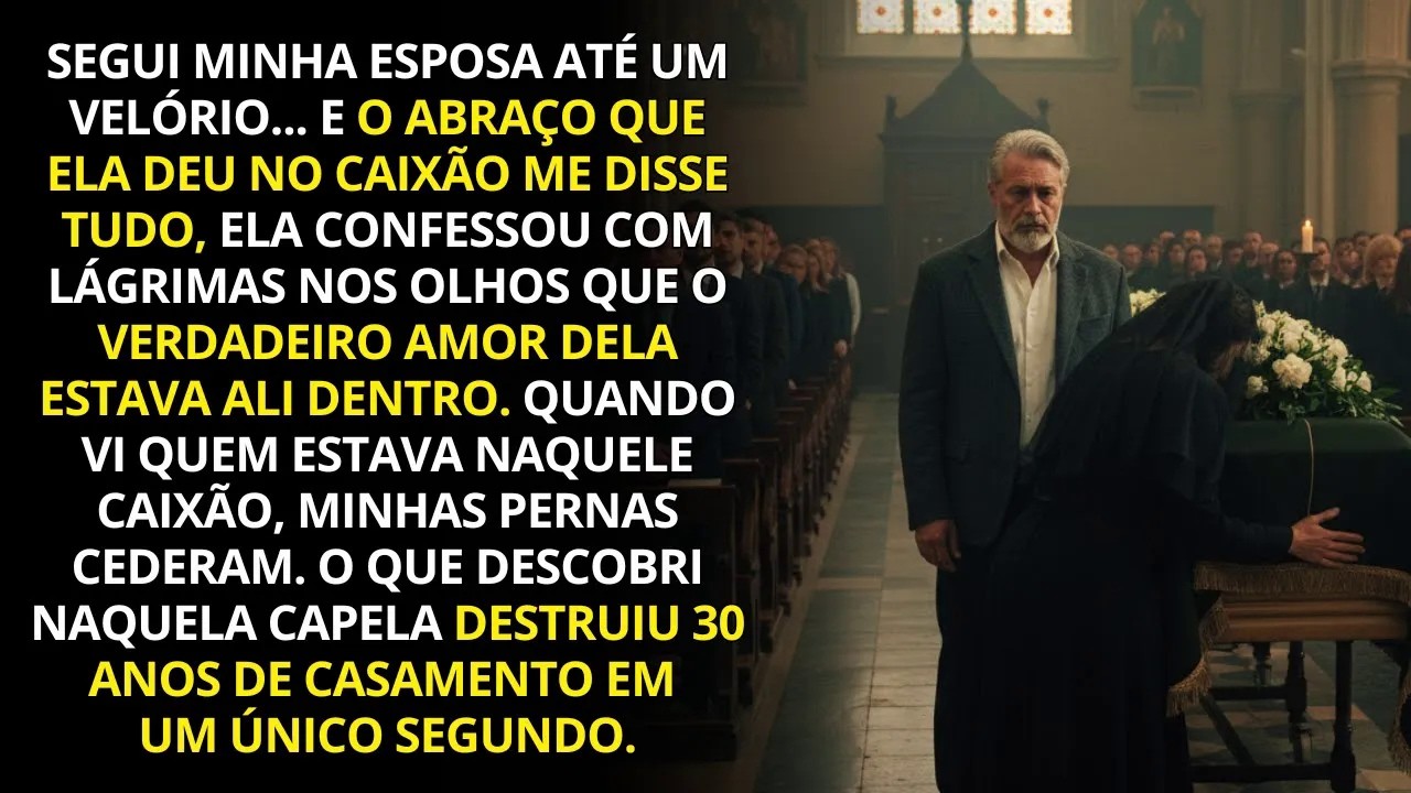 Segui minha esposa até um velório… e o abraço que ela deu no caixão me revelou tudo…