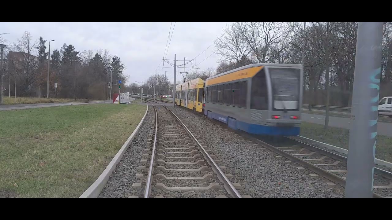 Eine Straßenbahnfahrt mit der Linie 15 von Miltizt nach  Meusdrof  