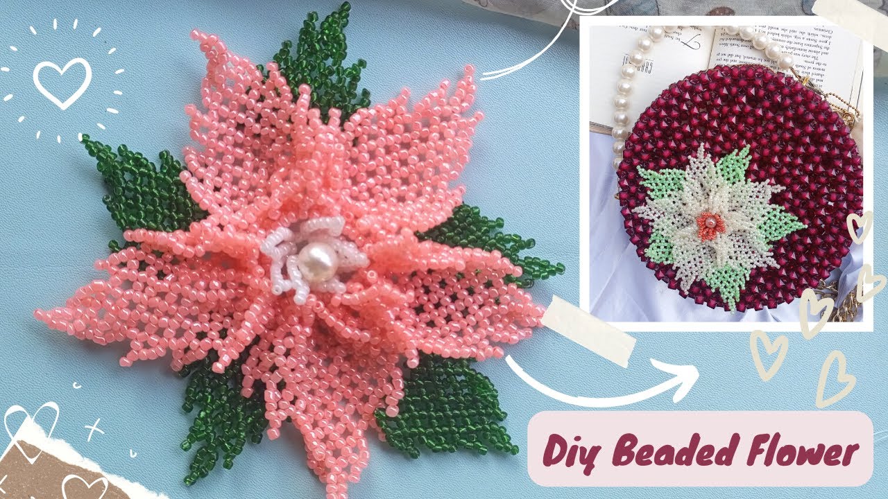 How to make a beaded flower// Diy sand beads flower