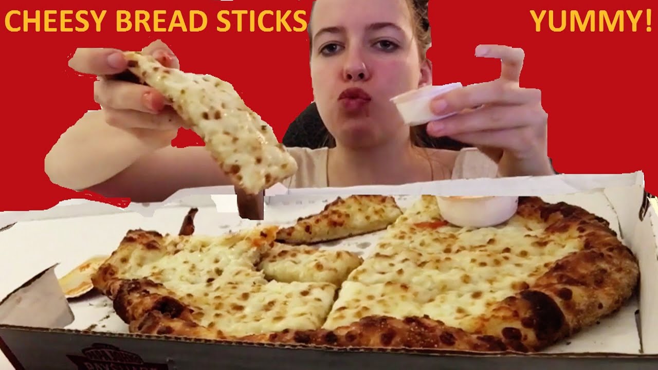 2 BIG BOXES OF CHEESY BREAD STICKS!! Mukbang | EATING SHOW