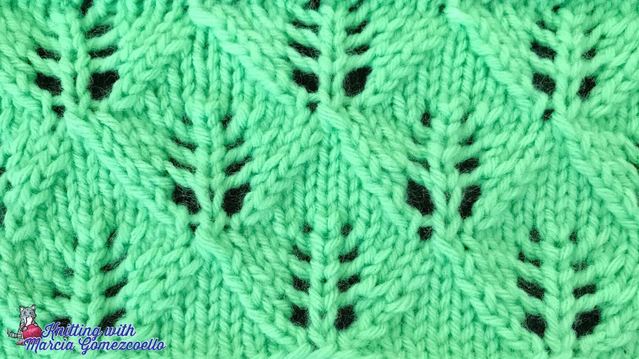 TEJIDOS A DOS AGUJAS: 33- Hojas/ KNITTING WITH TWO NEEDLES: Leaves