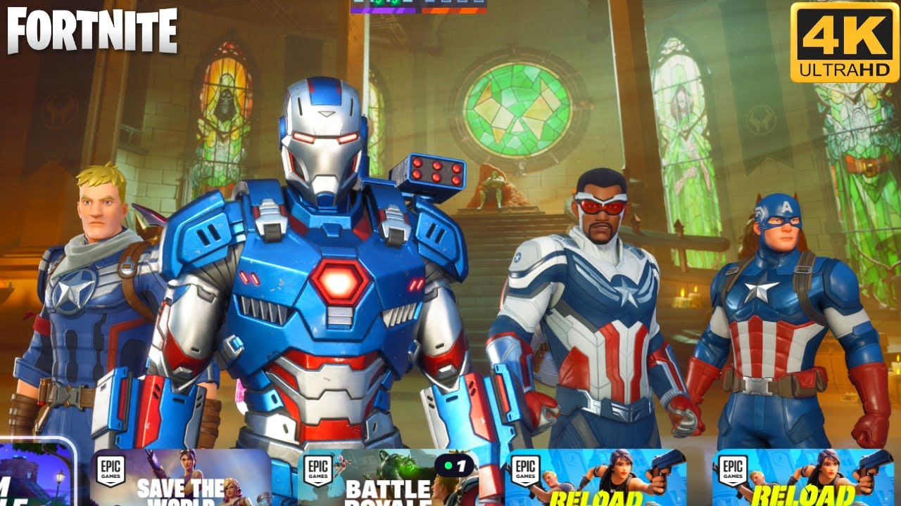 Marvel Patriots Squads Match - Fortnite (4K 60FPS)