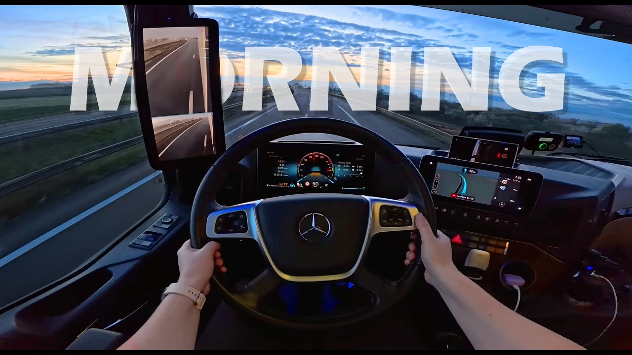 POV Truck Driving 👧 /// Morning in France /// Metz 🚚