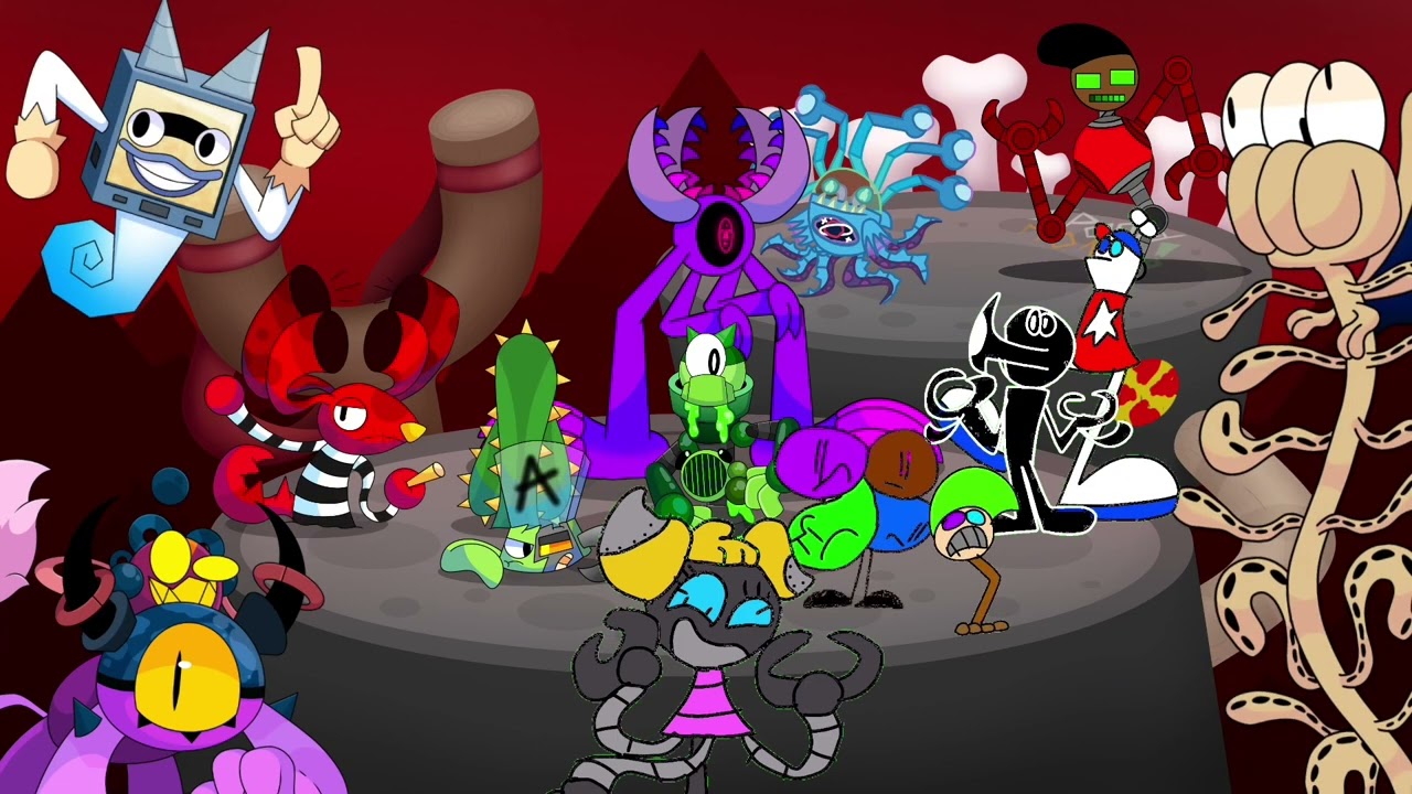 ￼cartoon Island Team awesome with￼ Monsters￼￼ by @teamawesomelol & @ernestamartinez1118