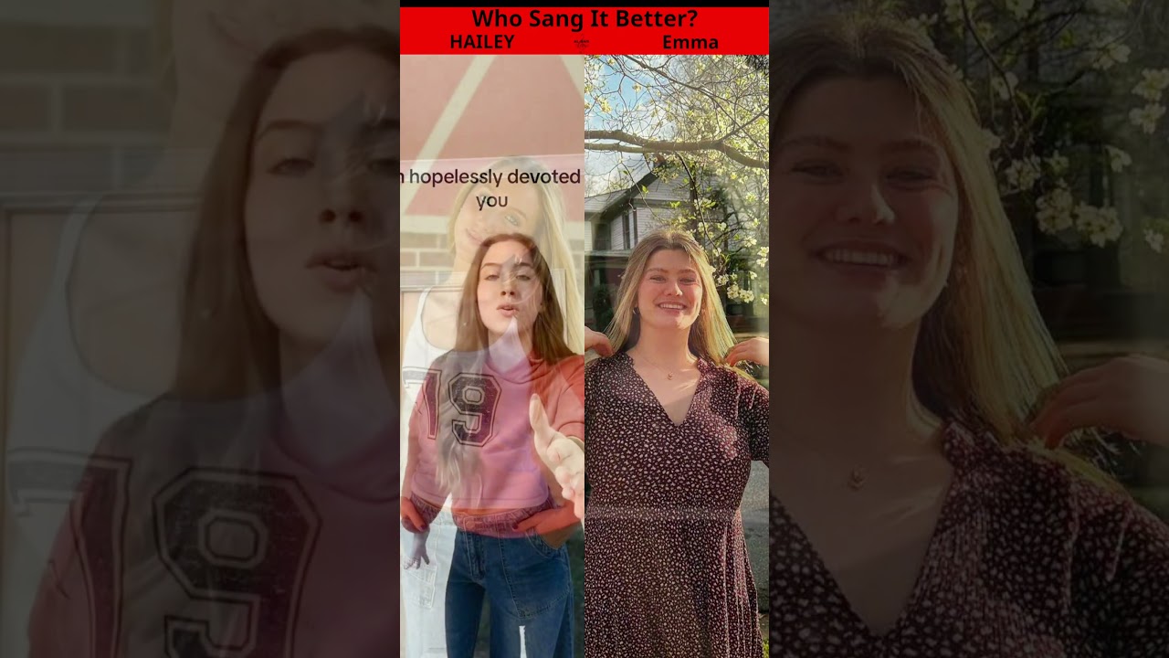 Who Sang It Better?- emma holloman X Hailey Hutcheson - Hopelessly Devoted To You #alqaismusic