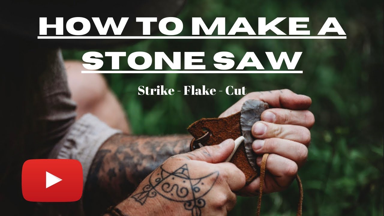 How To Make A Stone Saw #survival #primitiveskills #bushcraft #stonetools #flintknapping #donnydust