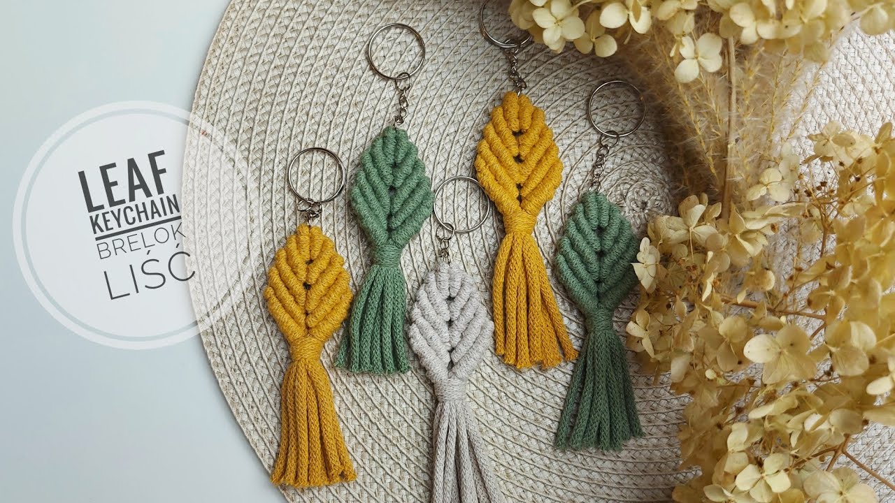 LEAF KEYCHAIN | Brelok liść | Macrame