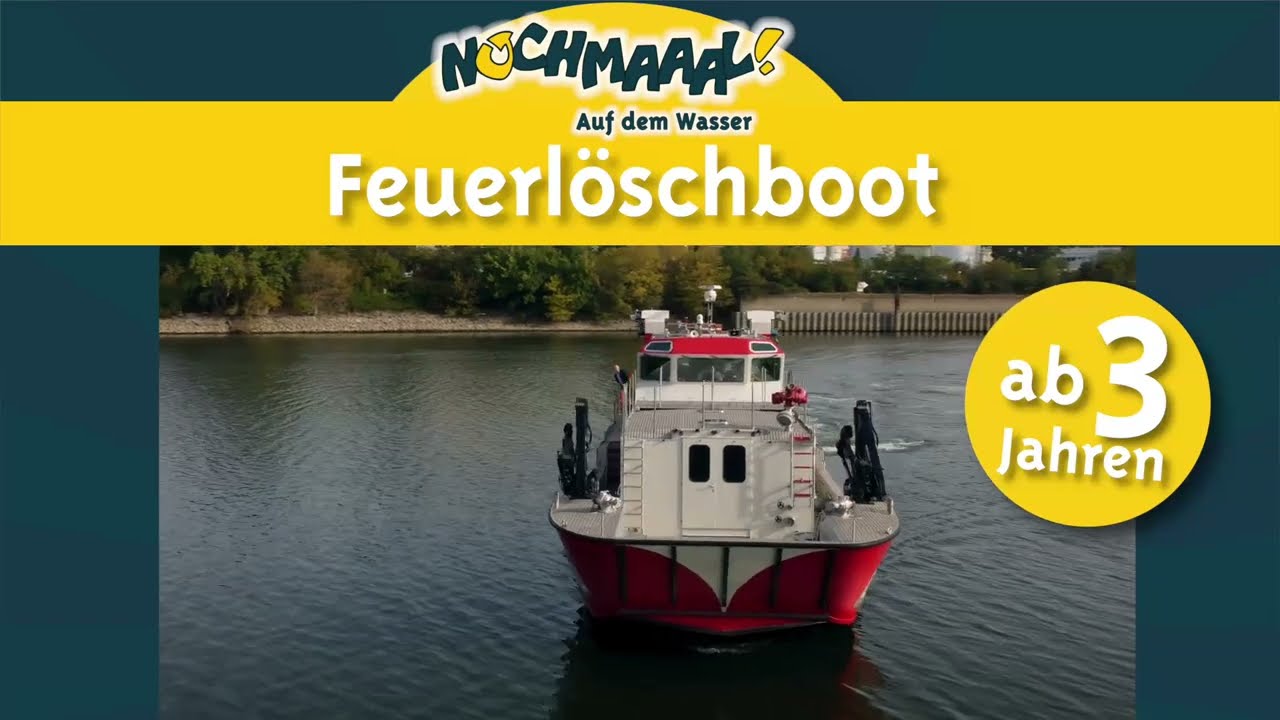 Feuerl&ouml;schboot auf dem Rhein 🚒🚤 (Filmausschnitt) . Ein Realfilm f&uuml;r Kinder ab 3 Jahren