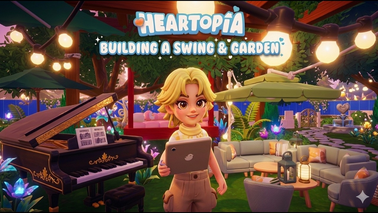 How to Build the Perfect Garden & Tree Swing in Heartopia! (Don't Miss the Key Tip Inside) 🌸✨
