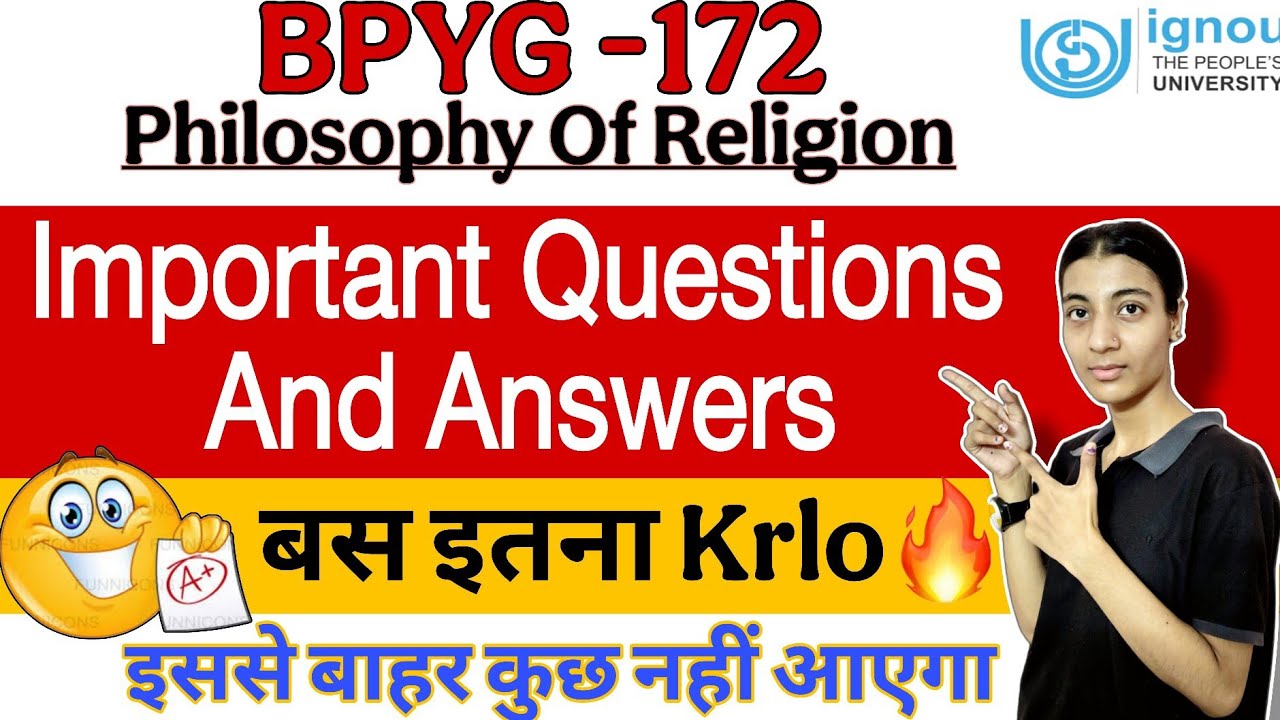 BPYG- 172 | Important Questions And Answers| June 2025 Exam| Ignou classes by Nisha| IGNOU