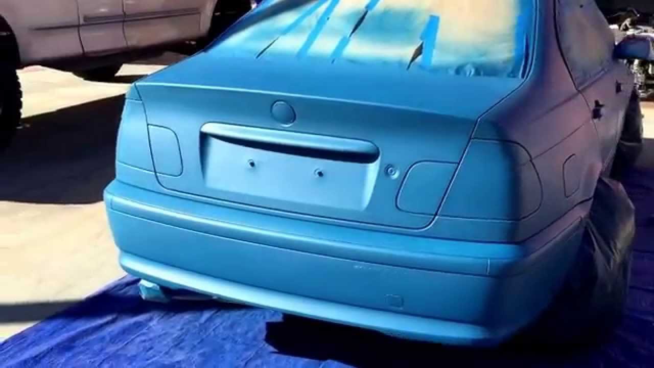 Bmw E46 blue Plasti dip full car dip