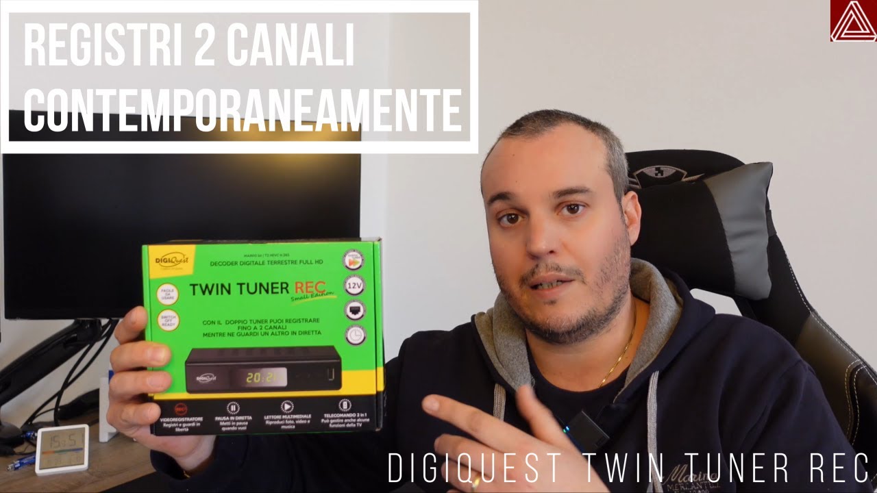 INSTALLAZIONE DECODER DVBT2 DIGIQUEST TWINTUNER REC