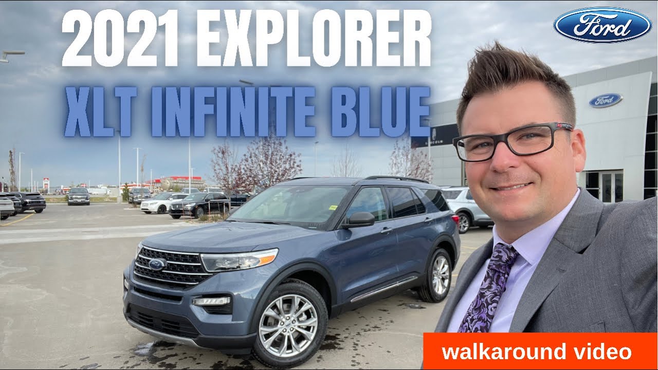 2021 Ford Explorer XLT Infinite Blue Metallic walkaround video D17