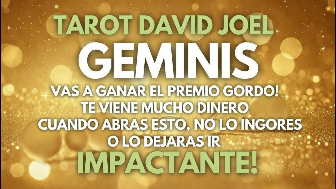 GEMINIS, VAS A GANAR EL PREMIO GORDO! TE VIENE MUCHO DINERO CUANDO ABRAS ESTO, NO LO DEJES IR
