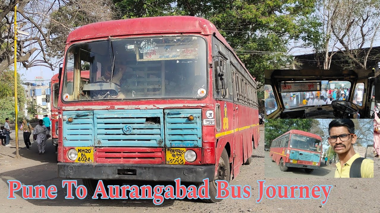 Pune To Aurangabad (Sambhajinagar) Bus Journey Vlog In MSRTC Lal Pari Pune Yawal