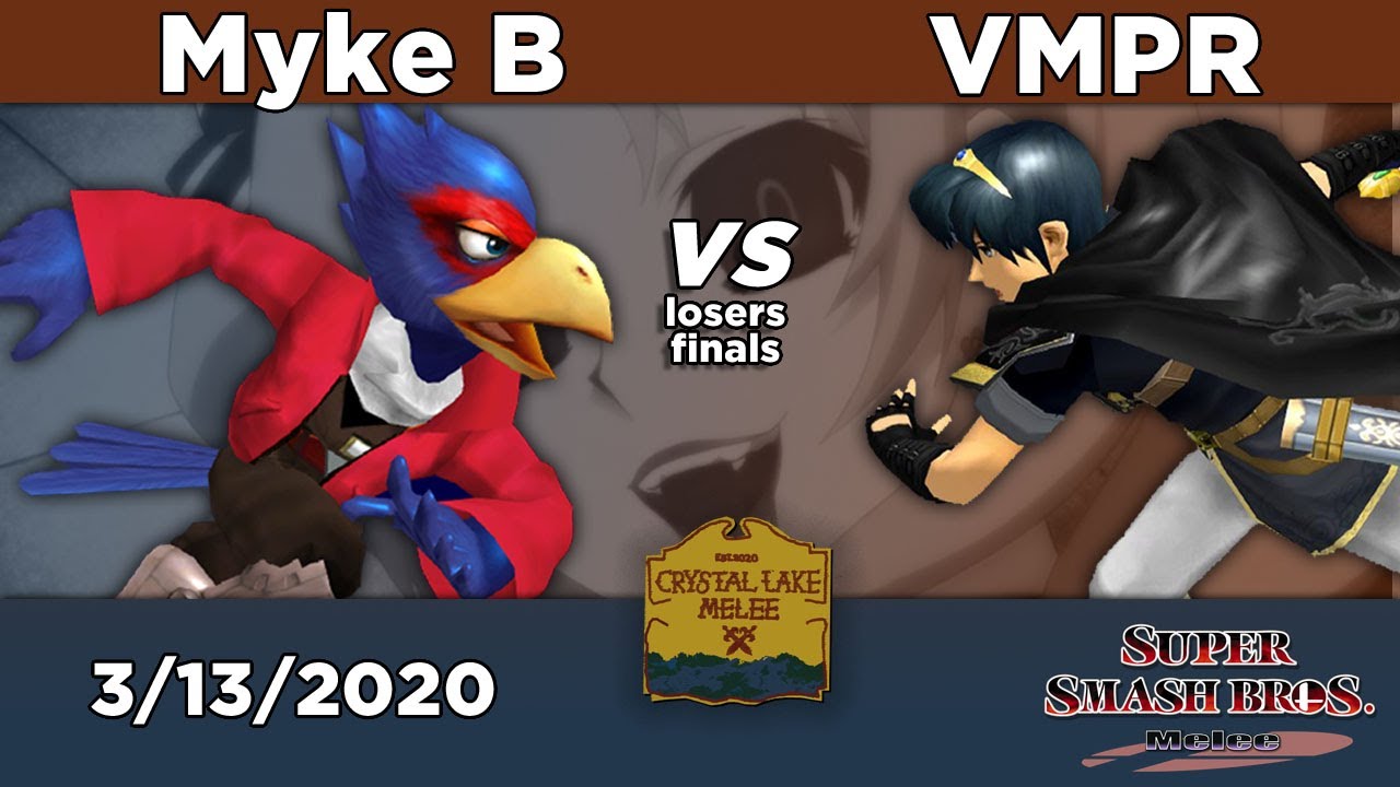 Crystal Lake Melee 1 - Myke B (Falco) vs VMPR (Marth)