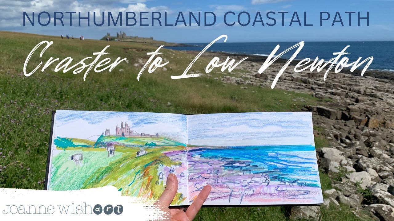 🌊 🎨 Northumberland Coastal Walk: Sketching & Sea Swimming from Craster to Low Newton 🌊 🎨