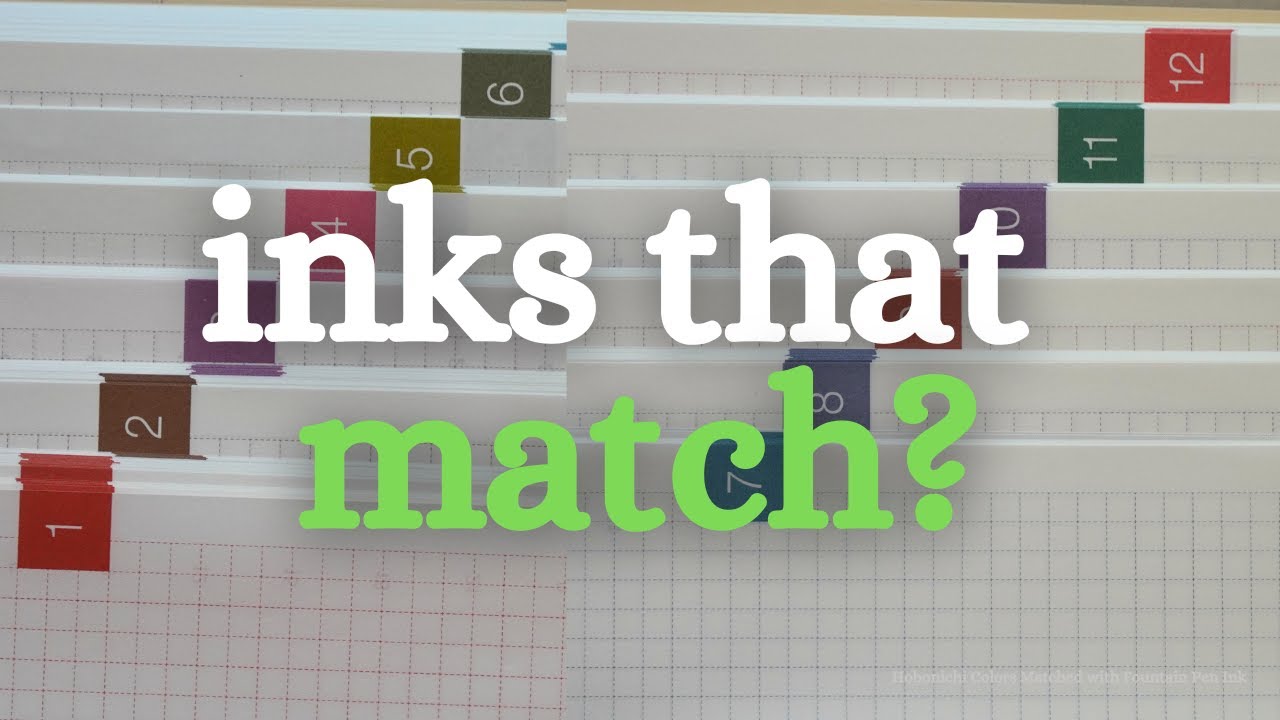 Matching fountain pen inks to the Hobonichi Techo daily colors