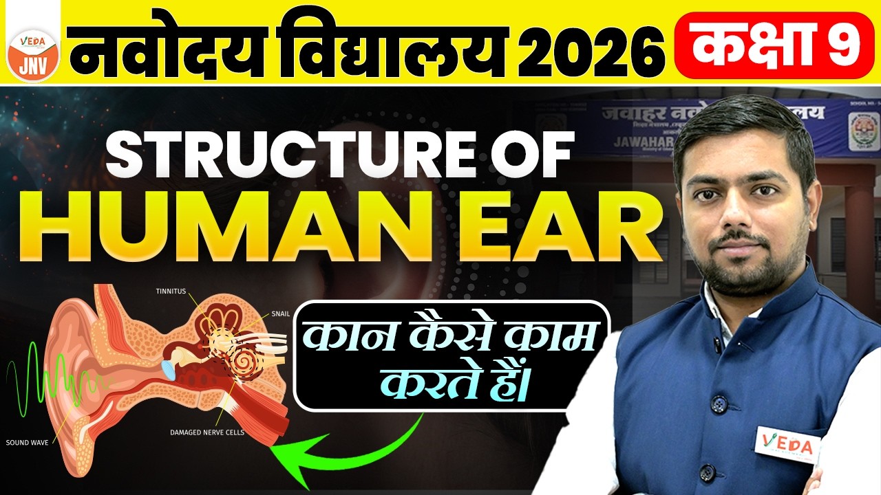 Structure of Human Ear | Class 9 Science | Navodaya Vidyalaya 2026