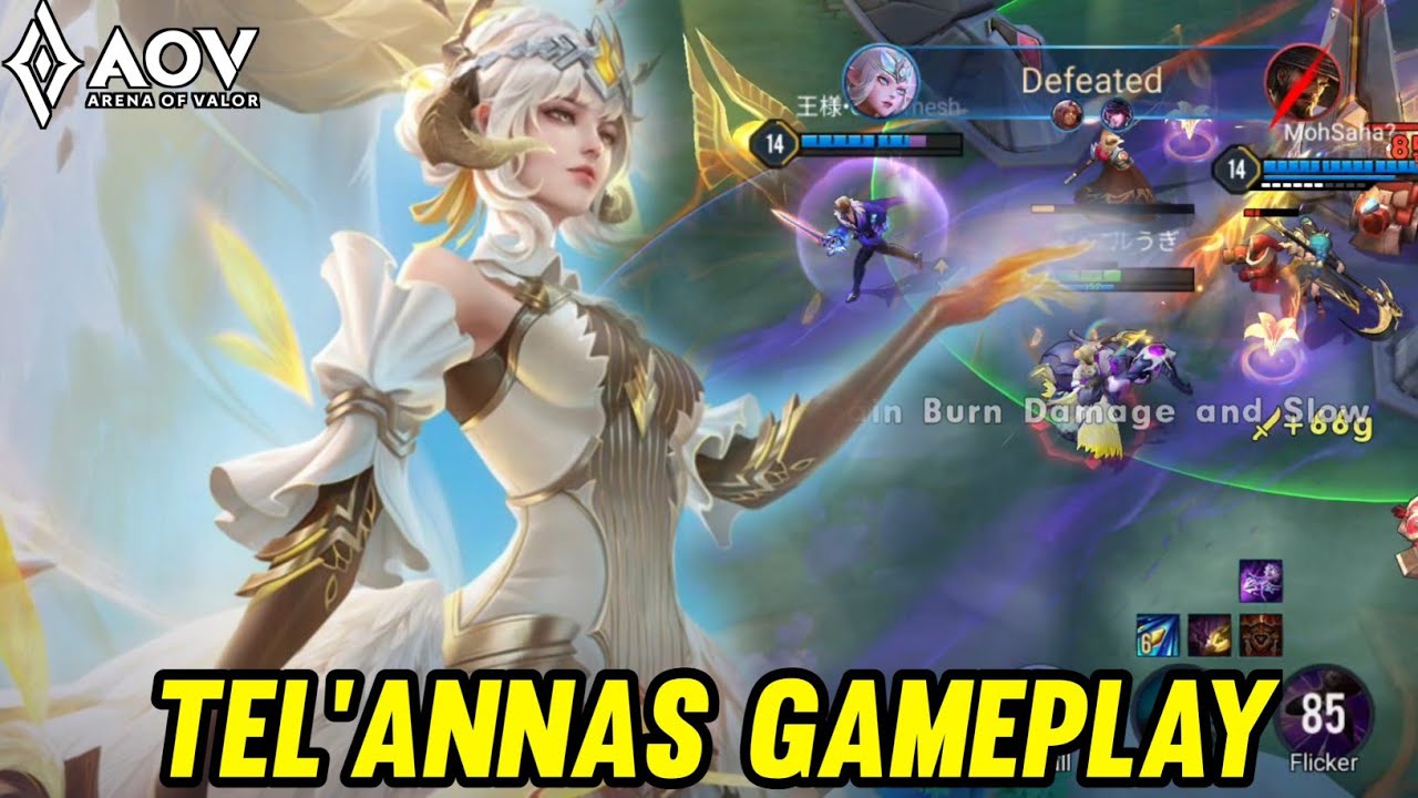 AOV : TEL'ANNAS GAMEPLAY | IN ABYSSAL LANE - ARENA OF VALOR LIÊNQUÂNMOBILE ROV