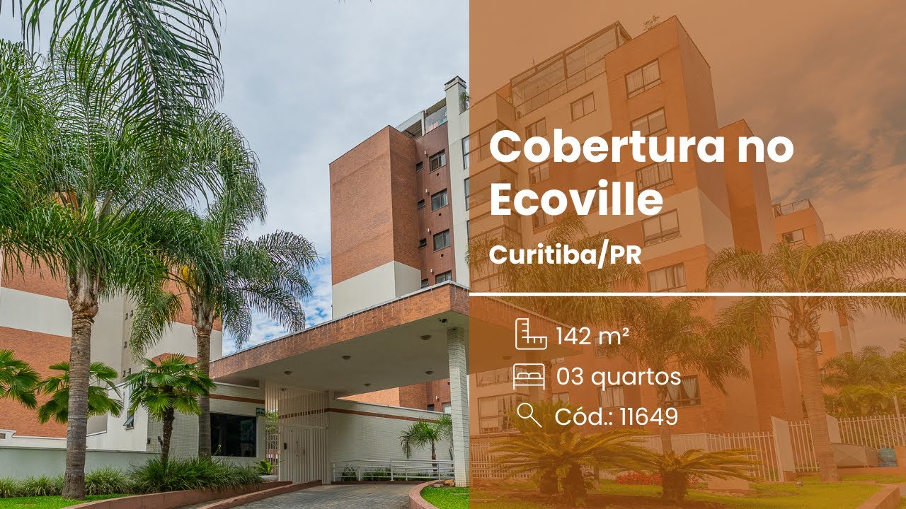 Cobertura no Edifício Barolo, 03 Quartos, 03 Vagas, Churrasqueira, Ecoville, Curitiba.