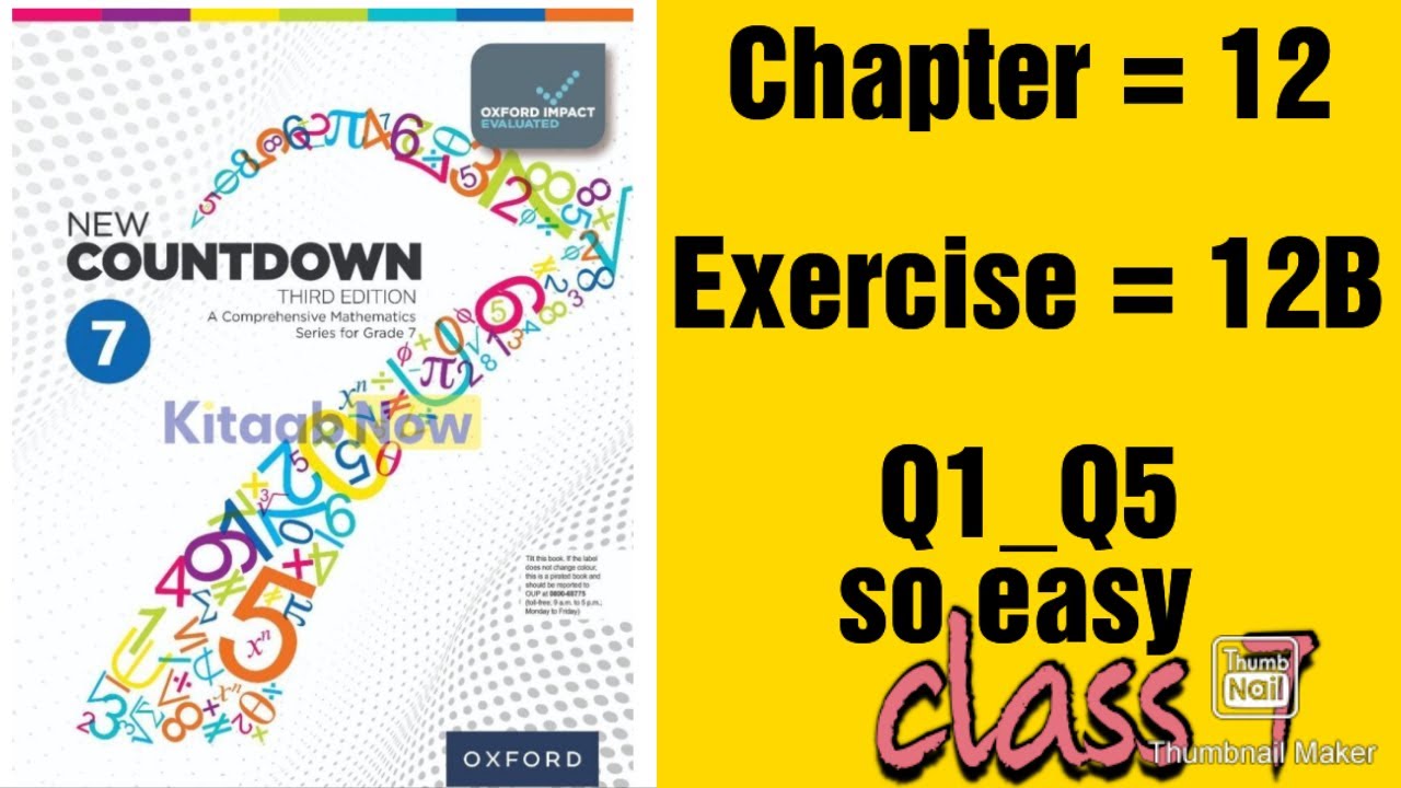 oxford new countdown book 7 third edition || chapter 12 || Exercise 12B || Q1_Q5 solved