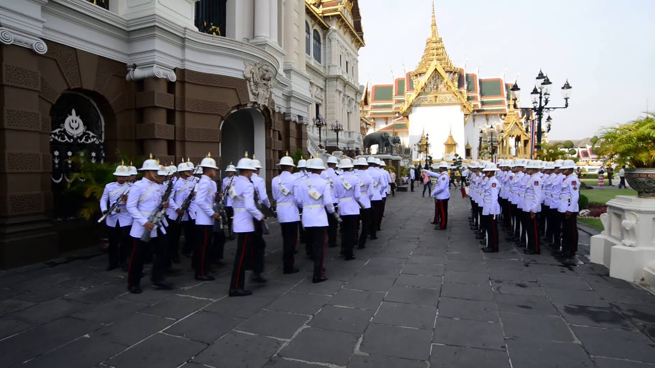 Changing of the guards at Grand Palace, Bangkok 24th Dec 2015