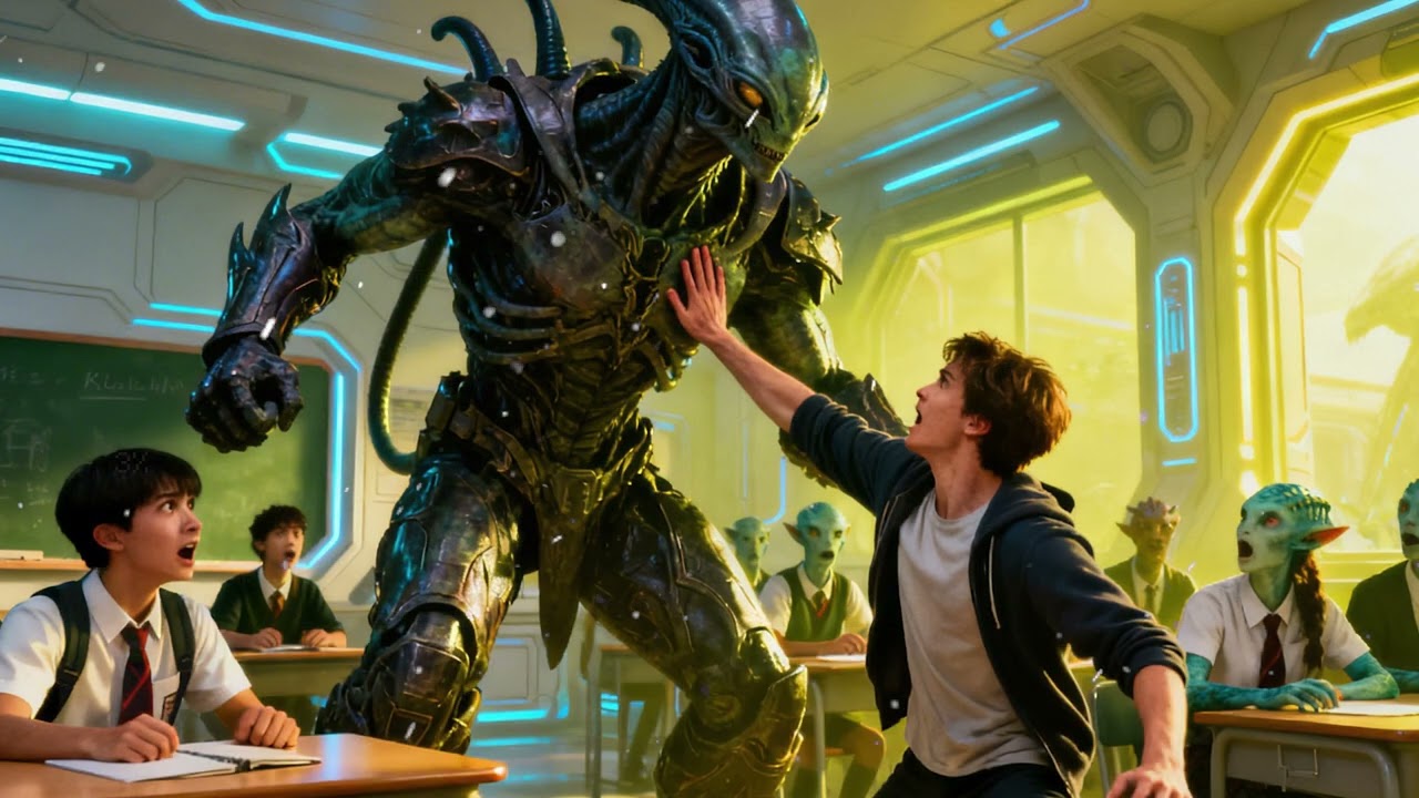 Alien Warrior Threatened the Whole Class | One Human Stood Up and Slapped Him Across the Face   HFY