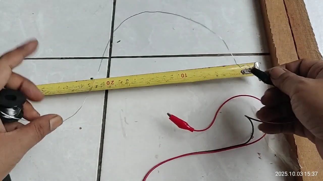 DIY - Uji coba buat pemanas DC 12 Volt ... Kawat Nikelin nya kebesaran ternyata