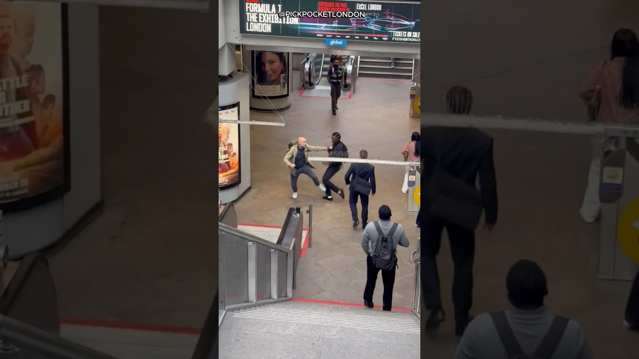 Recovered phone after chasing a pickpocket in Canary Wharf     #pickpockets #funny #police #fyp
