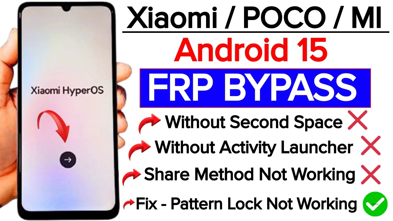 Xiaomi/Poco/Mi FRP Bypass 2026 (HyperOs) | Google Account Remove Android 15 | Without PC