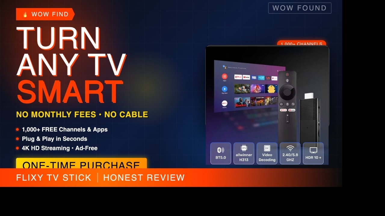 Flixy TV Stick Review: 1000+ FREE Channels, No Subscriptions &ndash; Better Than Fire Stick? 75% Off!