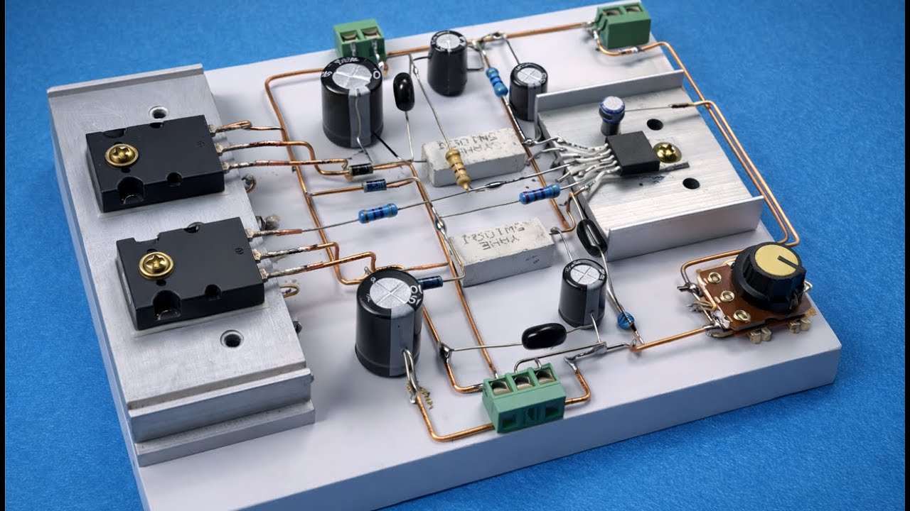 How to make Subwoofer HiFi Amplifier with TDA2050 and 2 Transistor at home