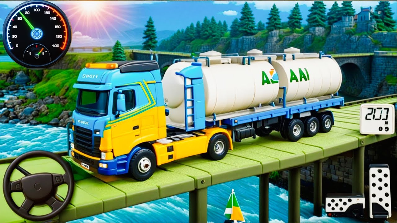 Oil Truck Cargo Challenge - Uphil Oil Truck Simulator 3D - Android GamePlay