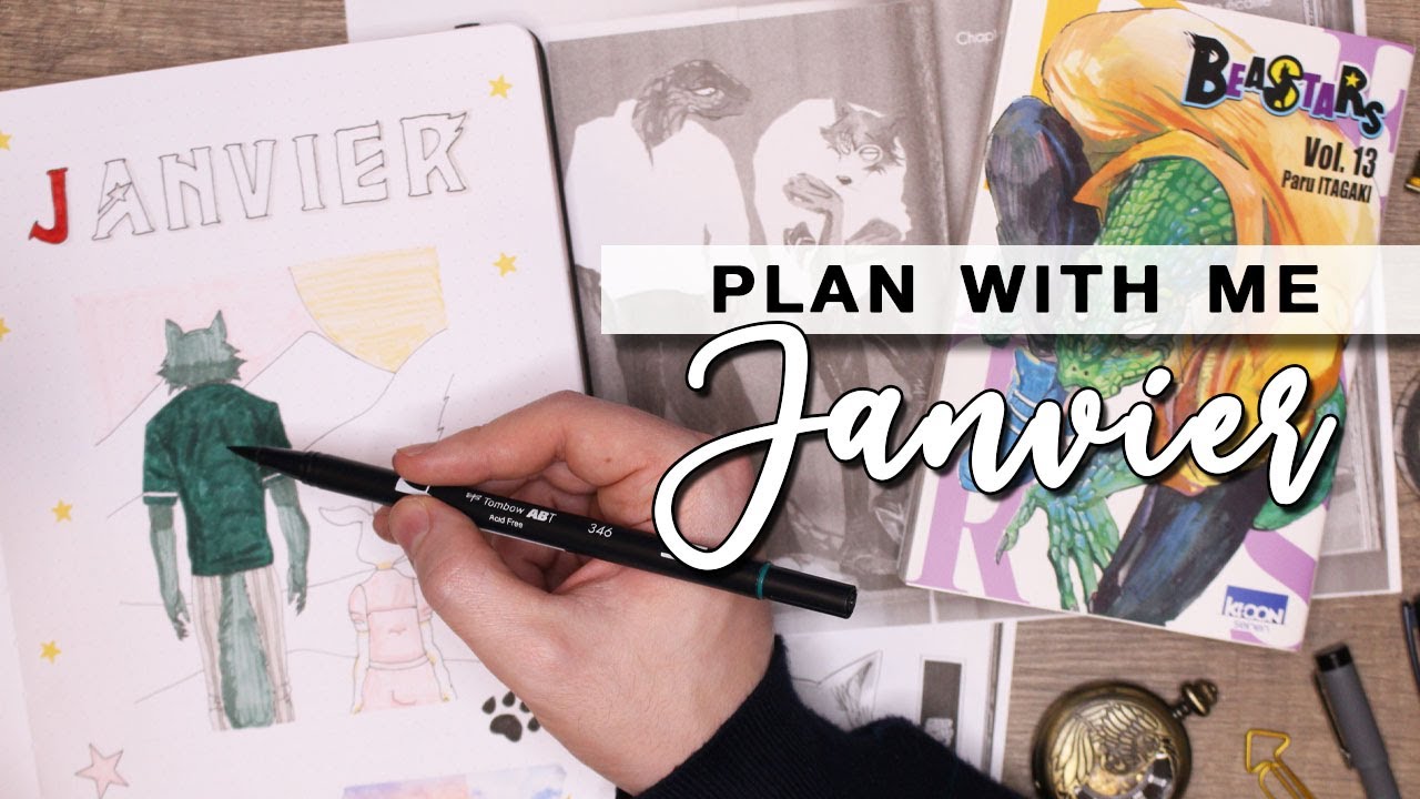 Plan With Me - Janvier 2021 (Beastars) | Bullet Journal Setup 🐺