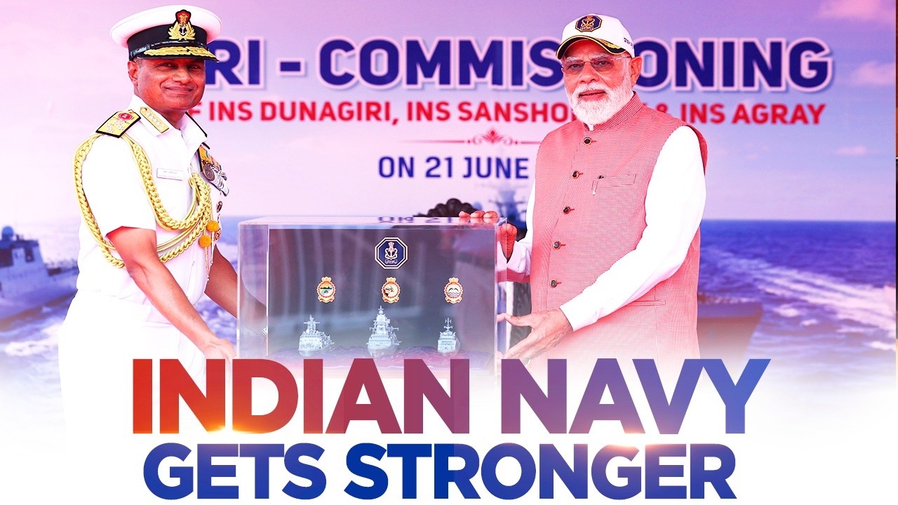 Indian navy gets a major boost, PM Modi commissions 3 made-in-india naval ships....